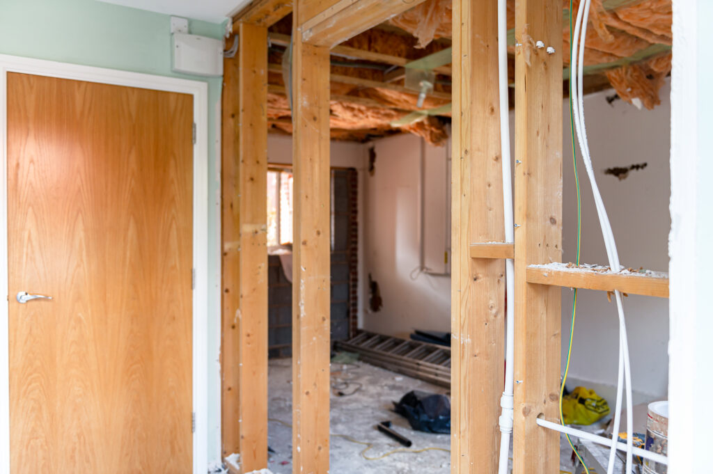 Deconstruction of room and garage